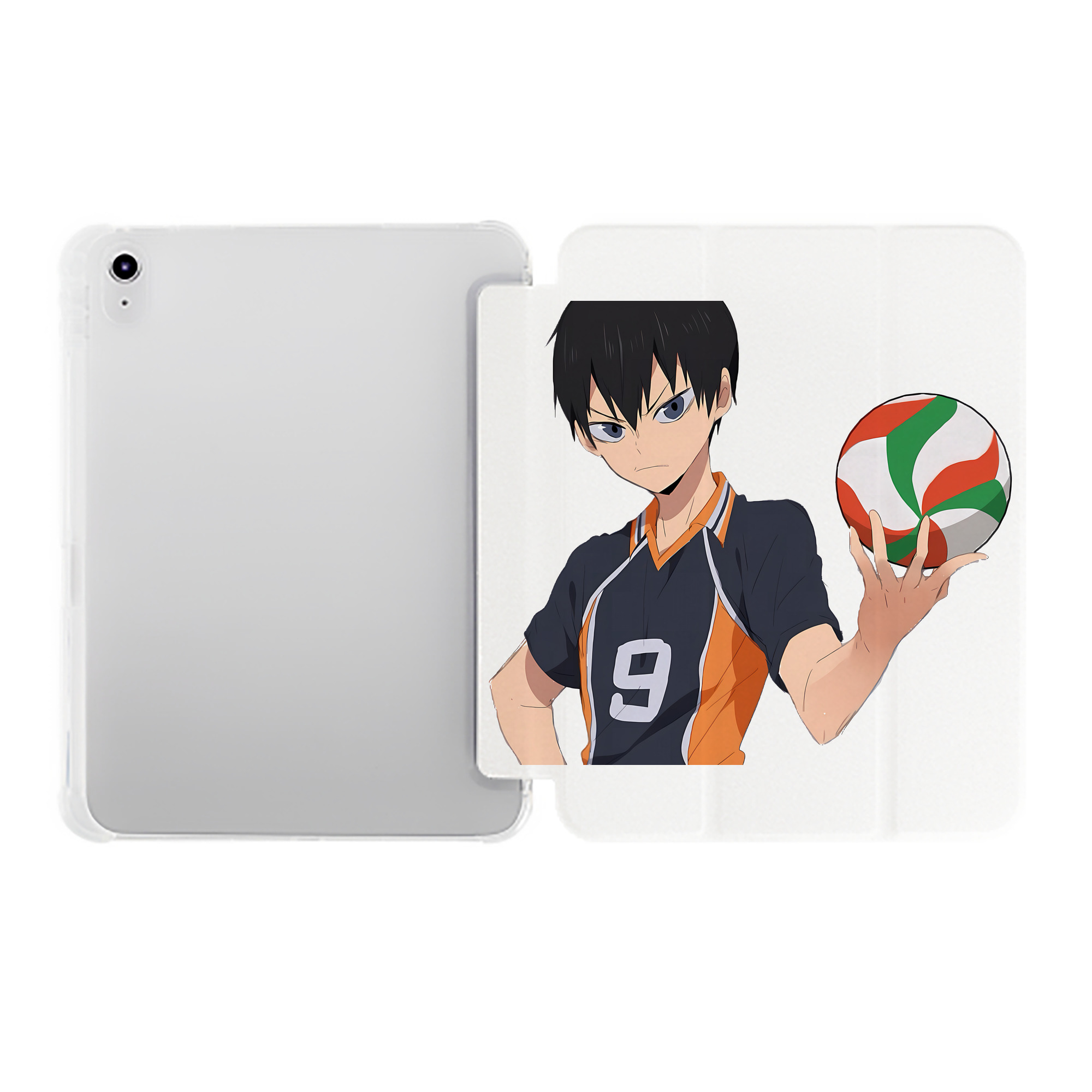 （画像用） ハイキュー!! Haikyu!! IPad ケース ペン収納付き 三つ折りスタンド PUレザー×シリコン 対応機種9.5/10.5/10.9インチ